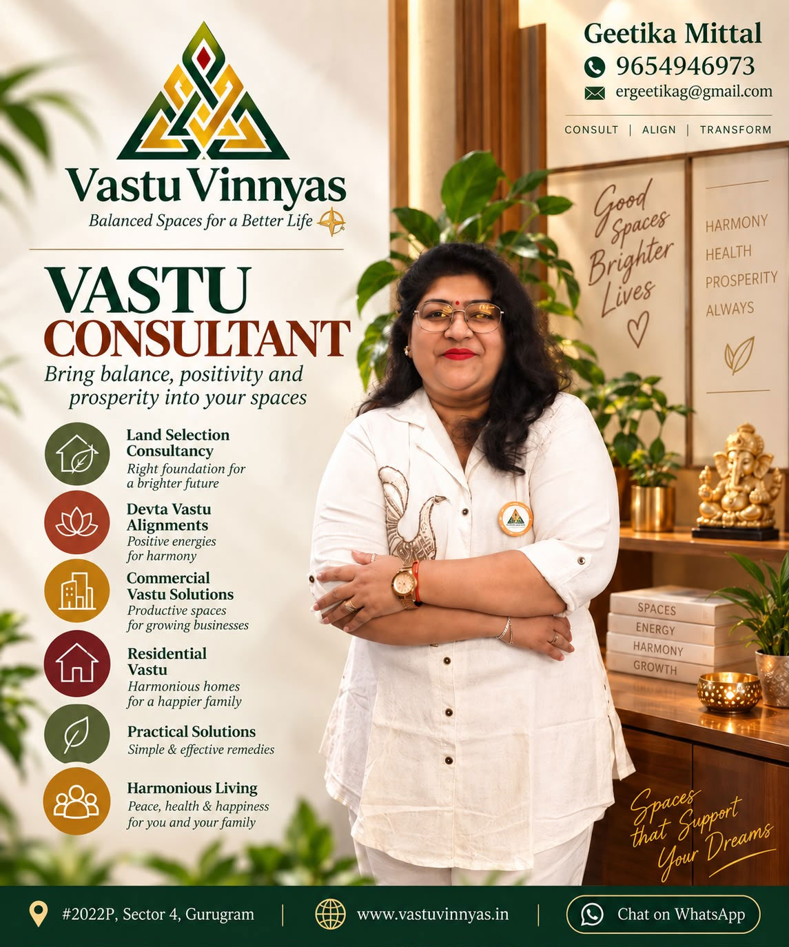 Geetika Mittal, Vastu consultant at Vastu Vinnyas